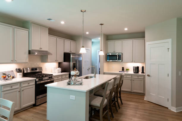 istock Modern Kitchen with Center Island 2155613181
