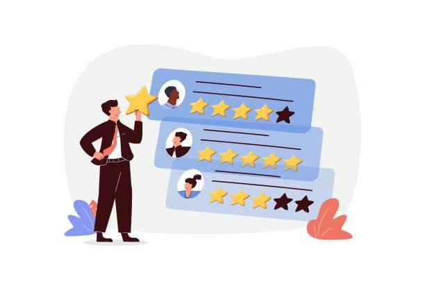 ilustraciones, imágenes clip art, dibujos animados e iconos de stock de ilustración vectorial de concepto abstracto de calificación de rendimiento. evaluación del desempeño, gestión de calificaciones, medición de empleados - evaluación del desempeño