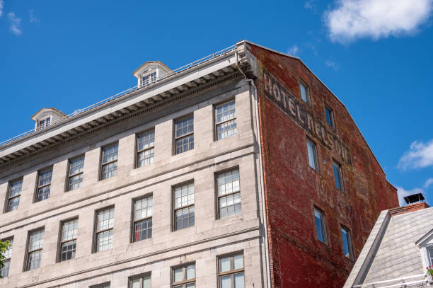 Old Hotel Nelson on Place Jacques Cartier Montreal, Quebec - May 24, 2024: Old Hotel Nelson on Place Jacques Cartier in Old Montreal. place jacques cartier stock pictures, royalty-free photos & images