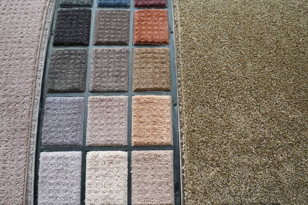 istock Colorful carpet samples in the store 2155620323