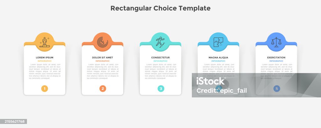 Project Planning Retangular Image Business Model With Five Rectangular Elements Placed In Horizontal Row ...