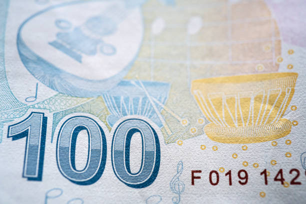 istock Close-up of 100 Turkish lira banknote 2155626703