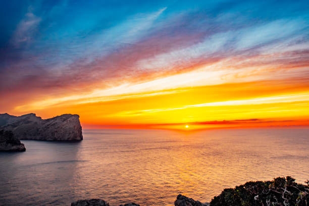 istock Orange sunset on the island 2155630938