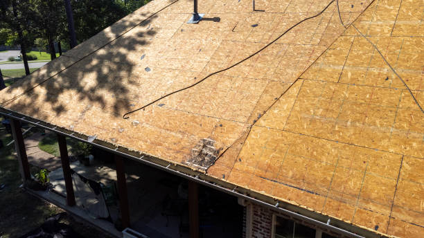 istock Rotten wood on deck boards beneath shingles 2155631761