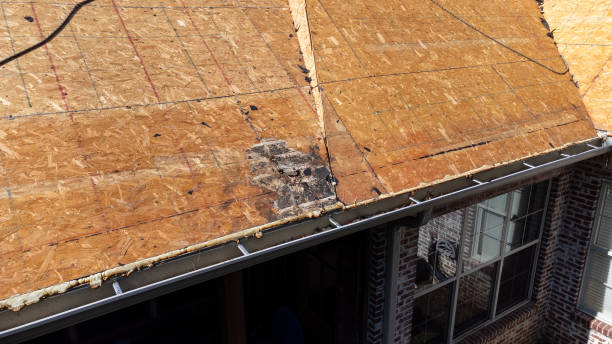 istock Rotten wood on deck boards beneath shingles 2155631766