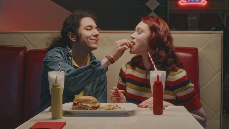 Eating and Sharing Fries on Date