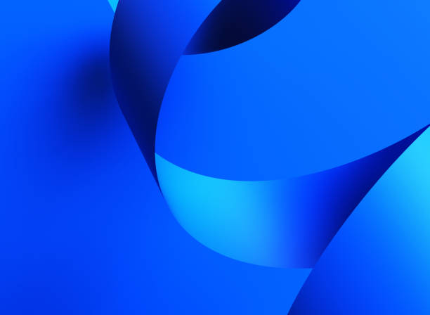 istock Trendy geometric background with Blue abstract waves 2155635610
