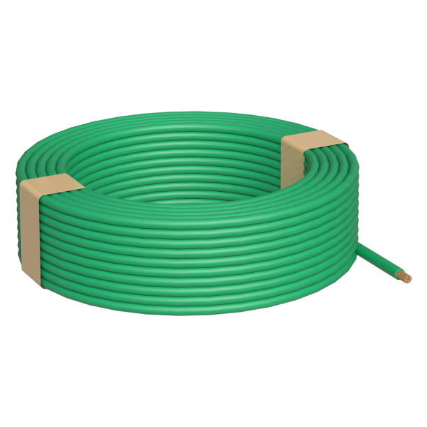 istock Realistic 3d wire or cable rendering for electric design, business, etc. 2155641583