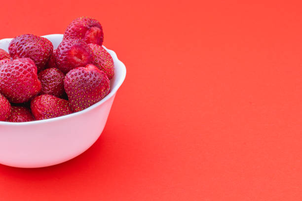 Bowl  with  fresh strawberries