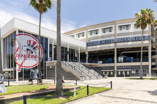 george m. steinbrenner field in tampa, fl. - liga profesional de béisbol fotografías e imágenes de stock