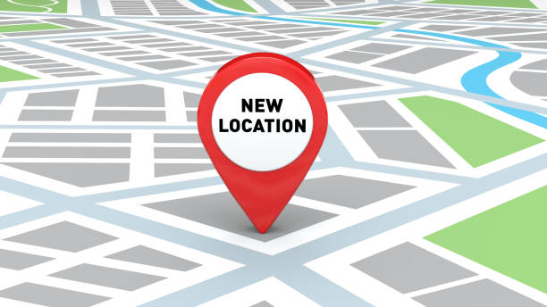 istock New Location Red Pin with City map 3D Illustration 2155658283