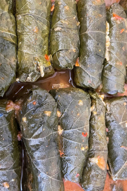istock Traditional Turkish meal. Meat leaf wrapping. Ready to eat and close-up. 2155665798