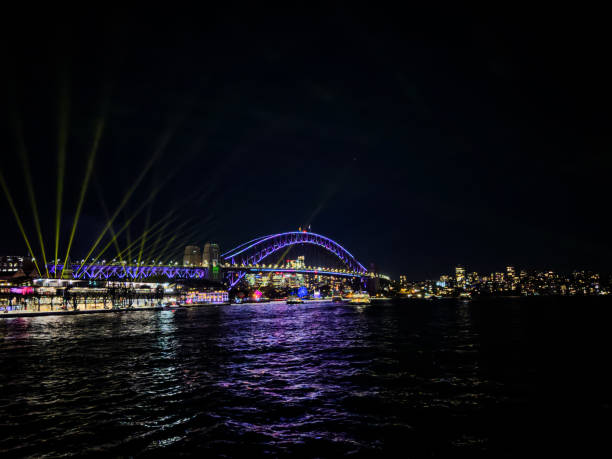 istock Sydney Harbour at night, Vivid, Lights, Australia 2155669164