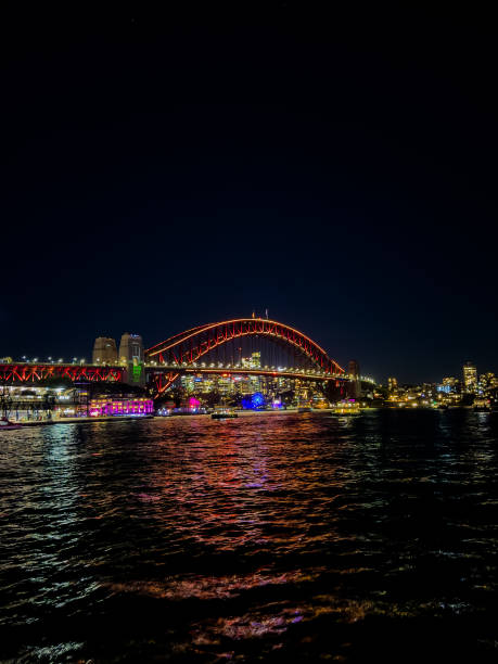 istock Sydney Harbour at night, Vivid, Lights, Australia 2155669166