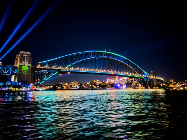 istock Sydney Harbour at night, Vivid, Lights, Australia 2155669193
