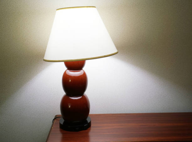 istock close up on lamp on the table 2155670459