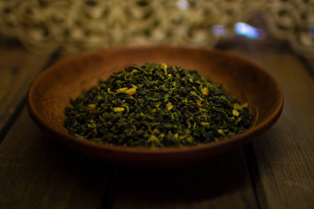 Pile of jasmine tea for sale