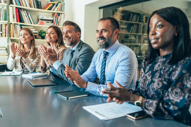 istock Multi-ethnic group of business persons during a conference 2155679629