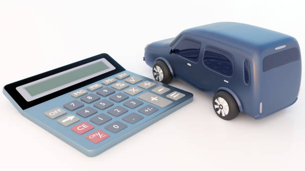 istock close up view of a modern EV car and a calculator 2155684264