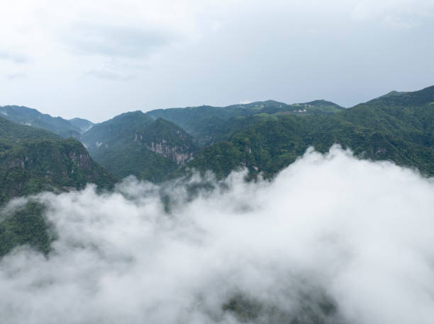 istock The post rain clouds and mist on the mountaintop of the forest 2155686141
