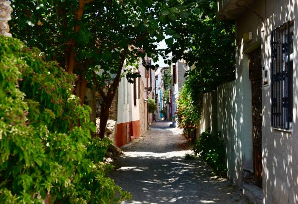 istock ayvalik narrow streets, balikesir, turkiye 2155689518