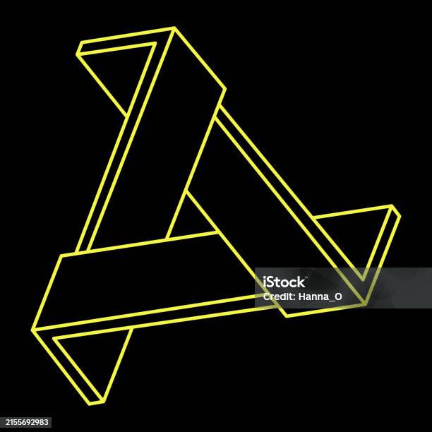 Impossible Line Impossible Shapes Line Design Vector Illustration Optical Illusion ...