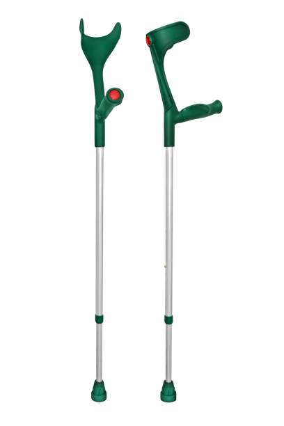 istock 2 Medical Forearm Crutches isolated on white background 2155695537