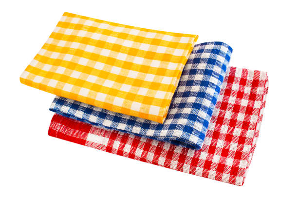istock 3 Kitchen dish towels isolated on white background 2155695591