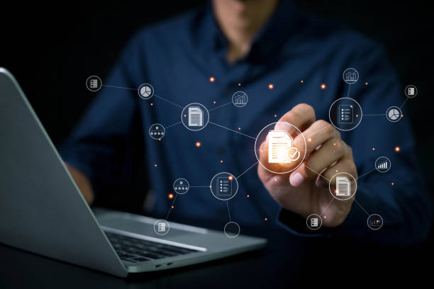 istock Businessman sign electronic documents in digital documents , rules and policies, company regulatory documents, terms and conditions. 2155697141