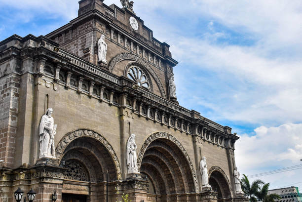 A side view of Manila Cathedral in Intramuros, Manila.
