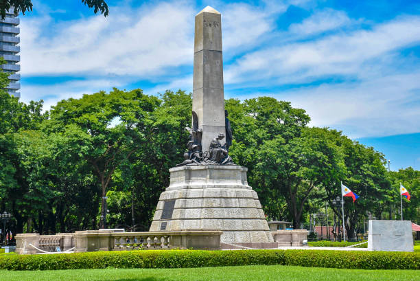 A side view look of Rizal Monument in Manila.