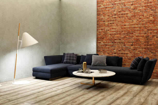 istock Large luxury modern bright interiors Living room mockup illustration 3D rendering image 2155698294