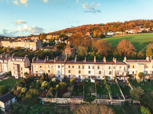 istock British housing in Bath, UK from Drone 2155698348