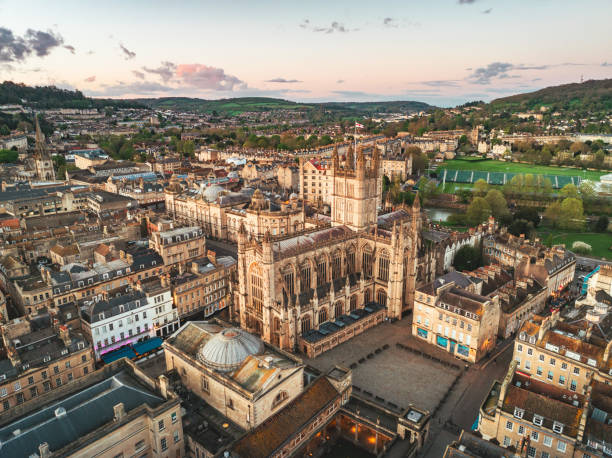 istock Drone view of historic Bath in UK 2155698363