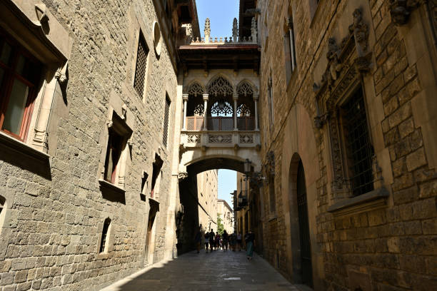 istock Barcelona, Spain - August 12, 2022: Bishop's Bridge, Pont del Bisbe 2155698415