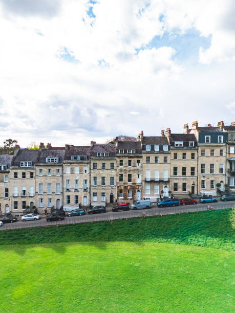 istock Drone view of historic district in Bath, UK 2155698470