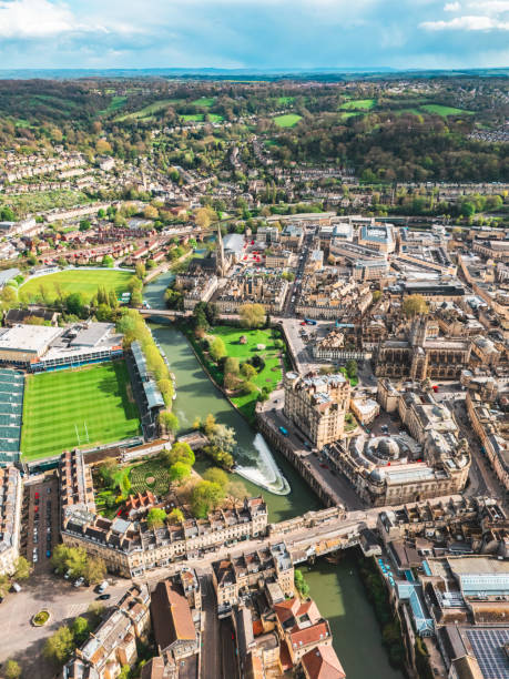 istock Drone view of historic Bath in UK 2155698474