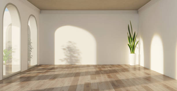 istock Large luxury modern bright interiors Living room mockup illustration 3D rendering image 2155698799