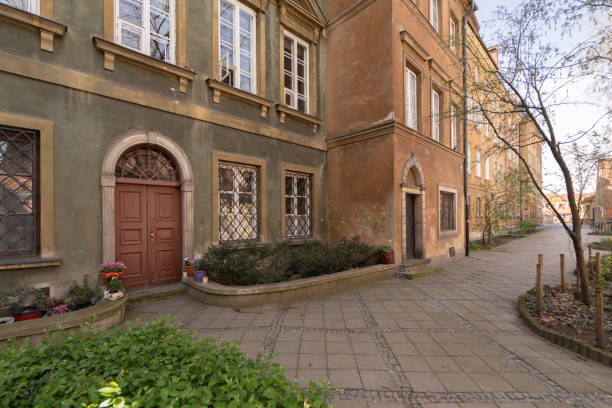 istock Historic Building Facade with Arch Doorway and Windows 2155701655