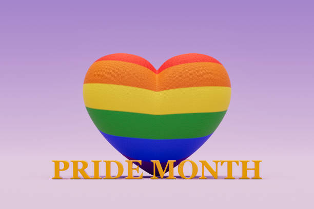 istock Heart shape with LGBT Flag, Pride Month, Rainbow colors 2155705511