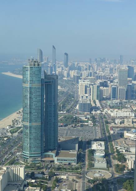 Aerial view of Abu Dhabi downtown