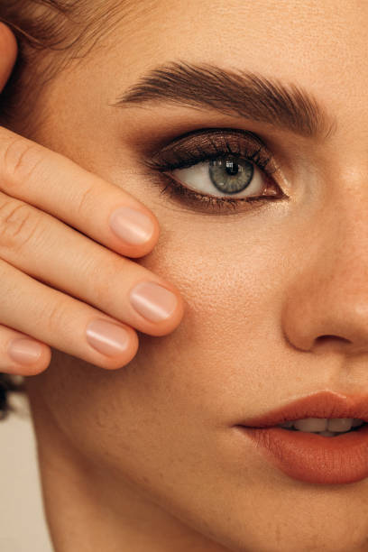 istock Beautiful girl with evening make-up and hairstyle 2155708148