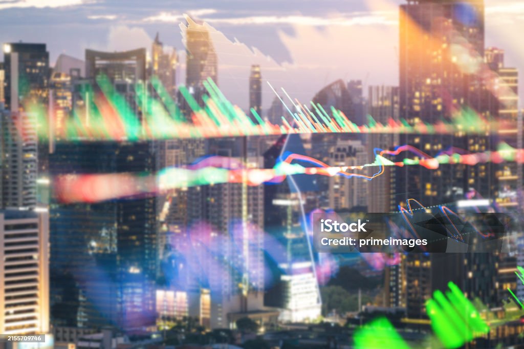 Smart Communication Background Communication Network Technology Smart City With Dynamic Chart In ...