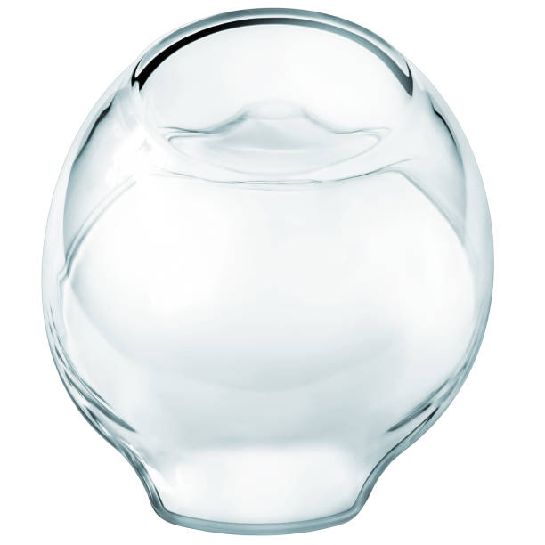 istock Empty Round Heat Resistant Clear Glass Baking Dish Viewed Sideways Set Upside Down Isolated On White Background High Resolution Stock Image 2155711306