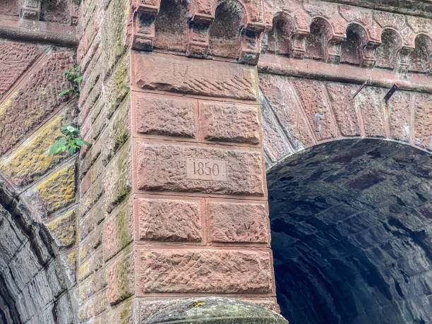 Historic railway bridge in the Bavarian Country