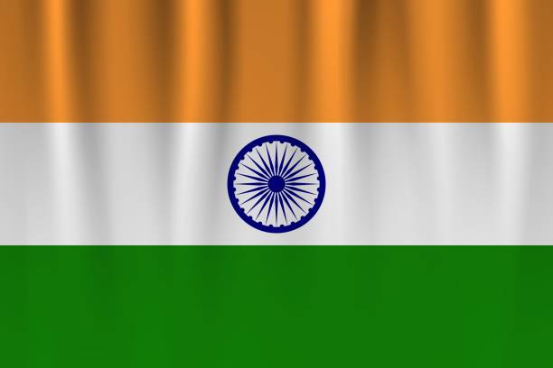 istock Vector flag of India. India waving flag background. 2155714856