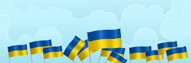 istock Ukraine happy independence day greeting card, banner 2155715308