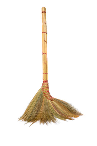 istock A new broom or cleaning tool on white background.A new broom or cleaning tool on white background. 2155715913