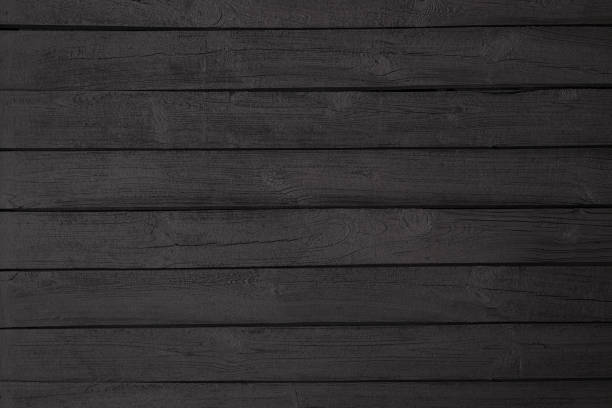 istock dark wooden texture. black and white. background 2155716923