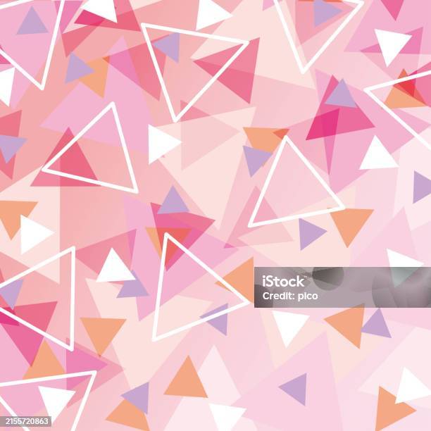 Pink Rounded Triangle Pink Triangle Pattern Background Stock Illustration - Download Image ...